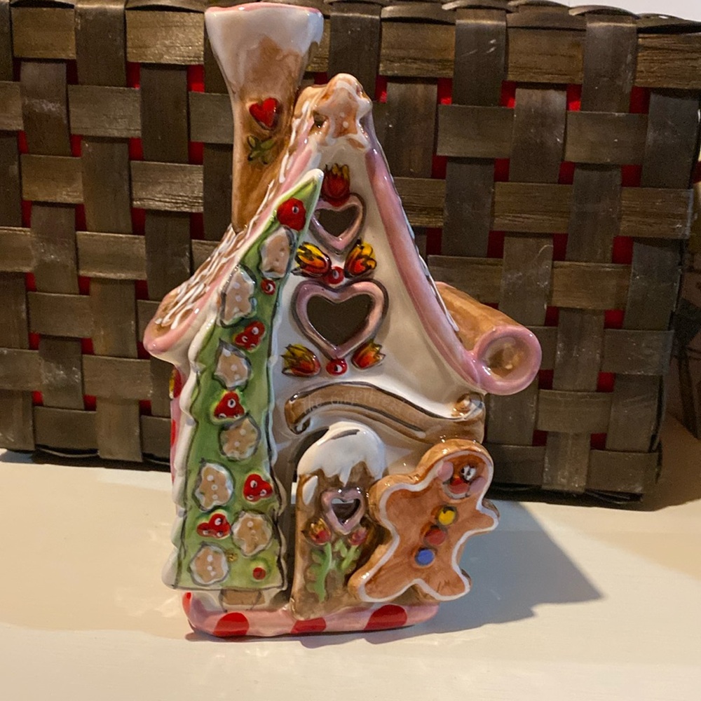 Blue Sky Festive Gingerbread House Decor